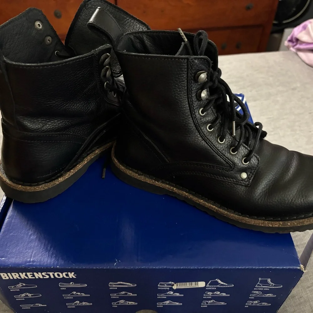 Birkenstock schmale weite narrow fit  very good condition,39 Black Leather Boots - Picture 7 of 10
